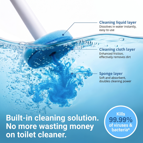 18 Pack Easy Scrubber™ Disposable Toilet Cleaning Refill Pads.